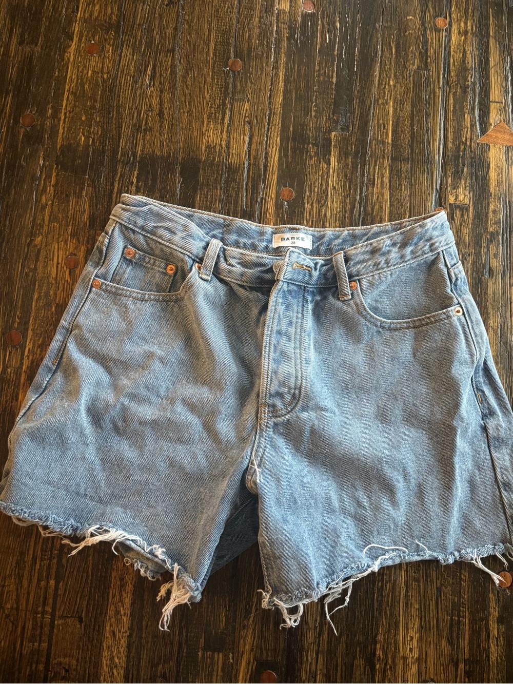 NWOT Parke Light Blue Denim Cutoff Shorts